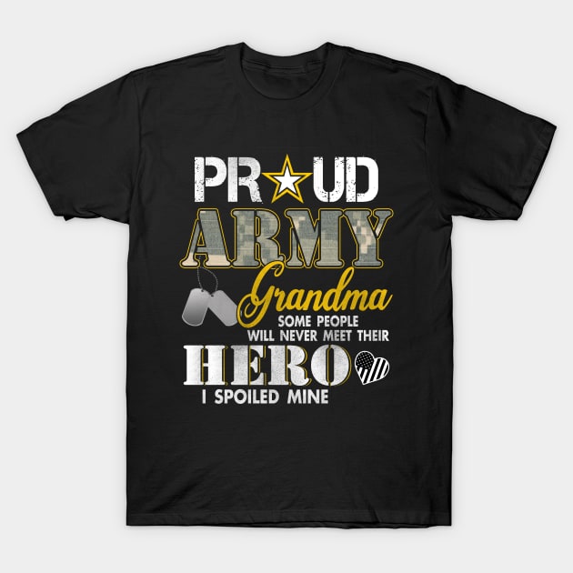 Proud Army Grandma Gift T-Shirt by Otis Patrick